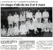 article presse preparation stage Jaff RAJI 8 et 9 mars 2003