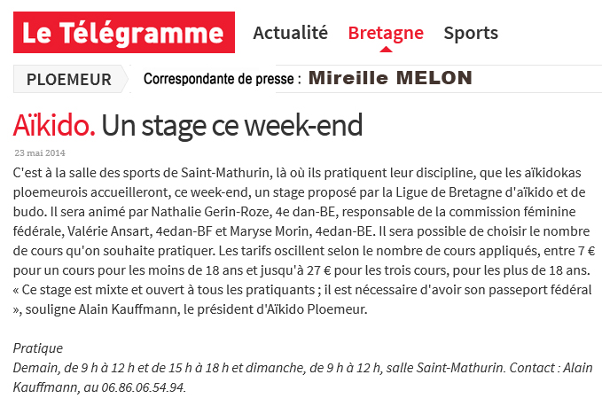 telegramme 23 Mai 2014