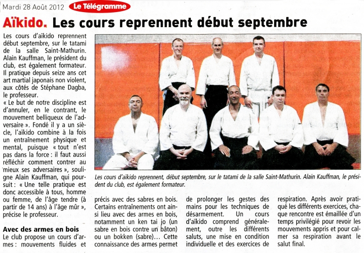 Telegramme mardi 28 aout 2012 cap